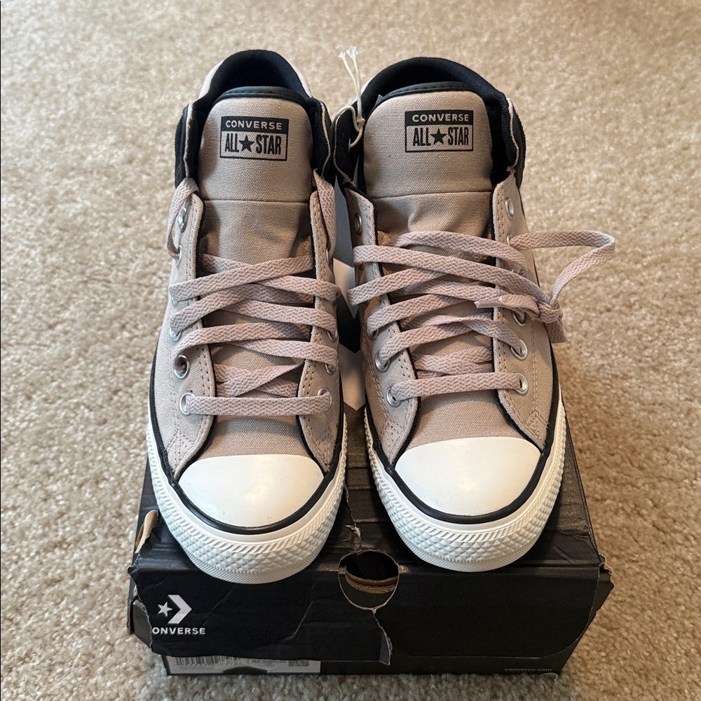 Converse Chuck Taylor high street hi sneaker shoe black gray shoe size 8.5 - Picture 2 of 7